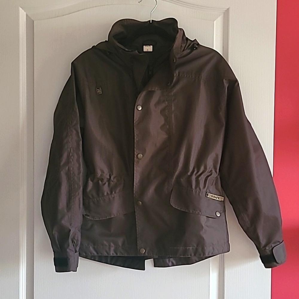 Equestrian jacket with hood